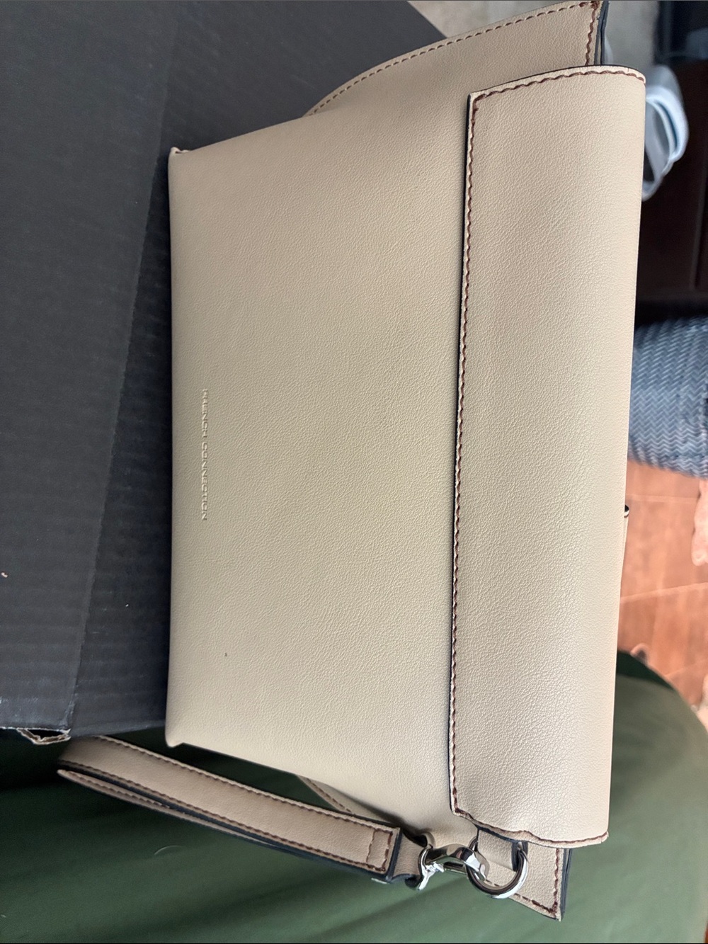 French Connection Classic Cream Knot-Detail Hand Bag - Picture 5 of 5